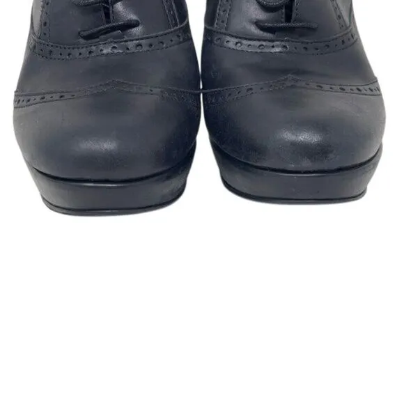 J. Crew Pierce high-heel oxfords, size women’s US 7.5, black leather