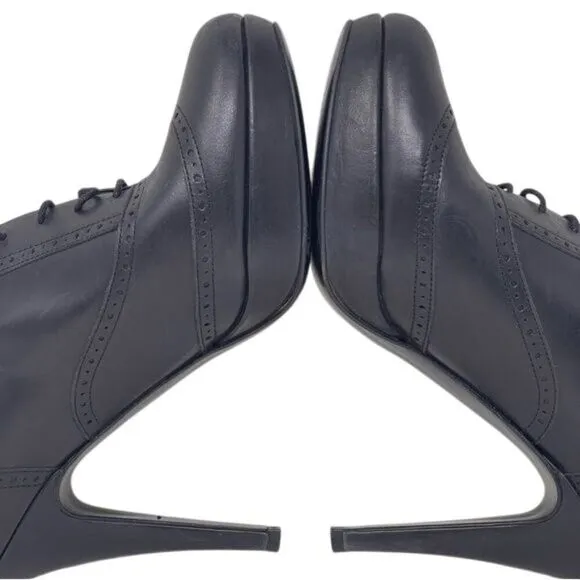 J. Crew Pierce high-heel oxfords, size women’s US 7.5, black leather