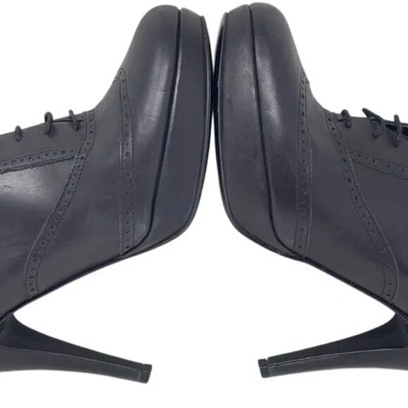 J. Crew Pierce high-heel oxfords, size women’s US 7.5, black leather