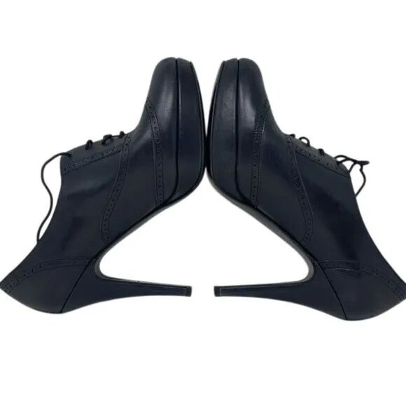 J. Crew Pierce high-heel oxfords, size women’s US 7.5, black leather