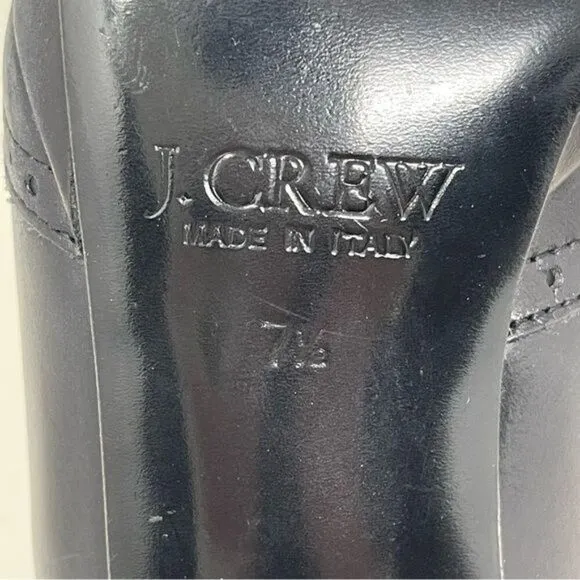 J. Crew Pierce high-heel oxfords, size women’s US 7.5, black leather