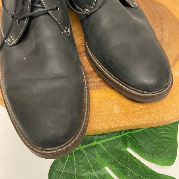 J. Murphy Dark Navy Blue Leather Oxfords