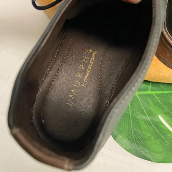 J. Murphy Dark Navy Blue Leather Oxfords