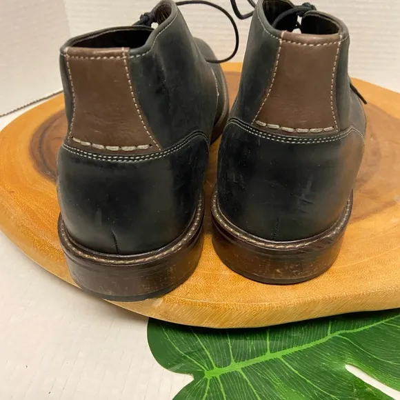 J. Murphy Dark Navy Blue Leather Oxfords