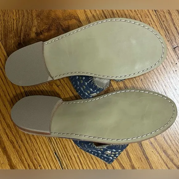 Jack Rogers Embroidery Slides, Blue