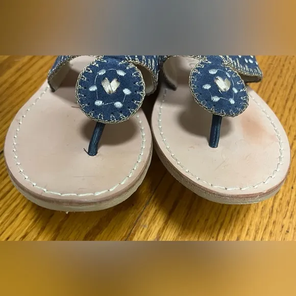 Jack Rogers Embroidery Slides, Blue