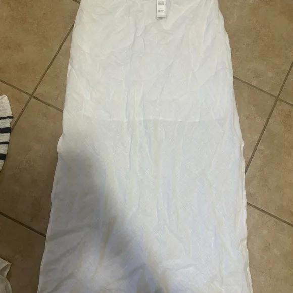 Jcrew Gwyneth slip skirt in linen