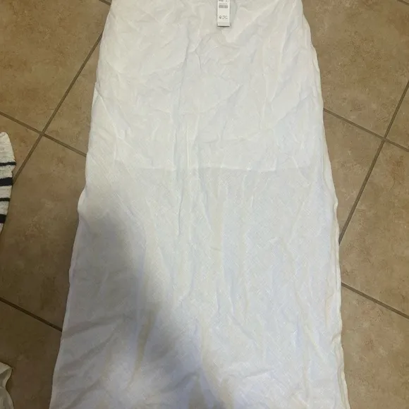 Jcrew Gwyneth slip skirt in linen