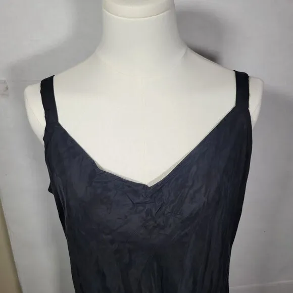 J.Crew Women Classic Elegant Black Sleeveless Adjustable Slip Dress Size 16