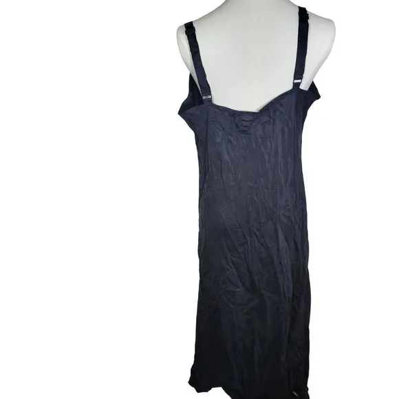 J.Crew Women Classic Elegant Black Sleeveless Adjustable Slip Dress Size 16