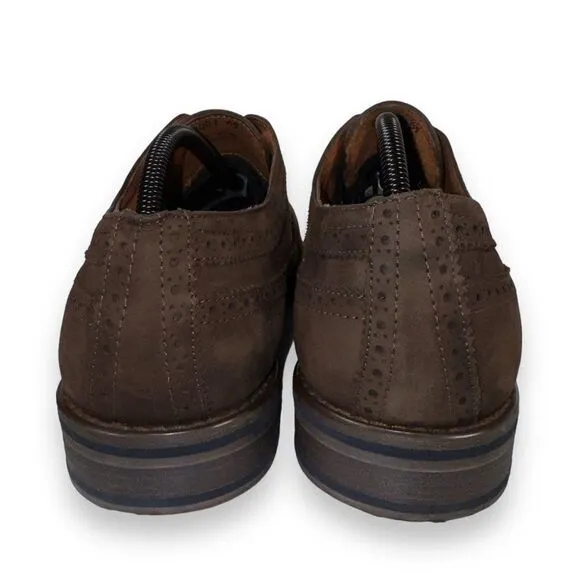 J.D. Fisk Classic Leather Wingtip Casual Oxfords Brown Men's 12M