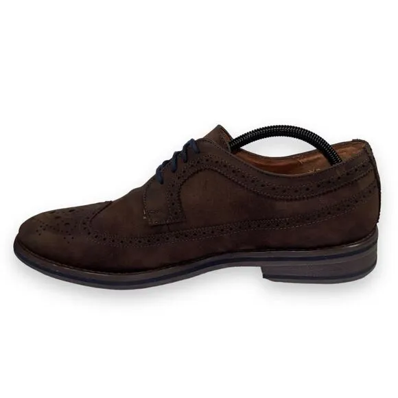 J.D. Fisk Classic Leather Wingtip Casual Oxfords Brown Men's 12M