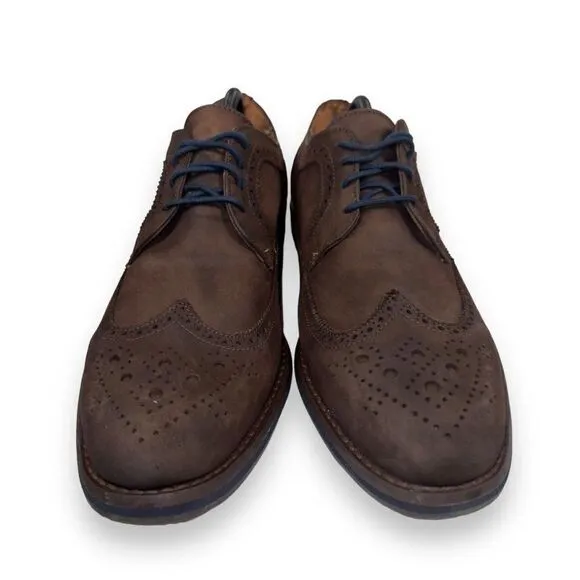 J.D. Fisk Classic Leather Wingtip Casual Oxfords Brown Men's 12M