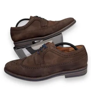 J.D. Fisk Classic Leather Wingtip Casual Oxfords Brown Men's 12M