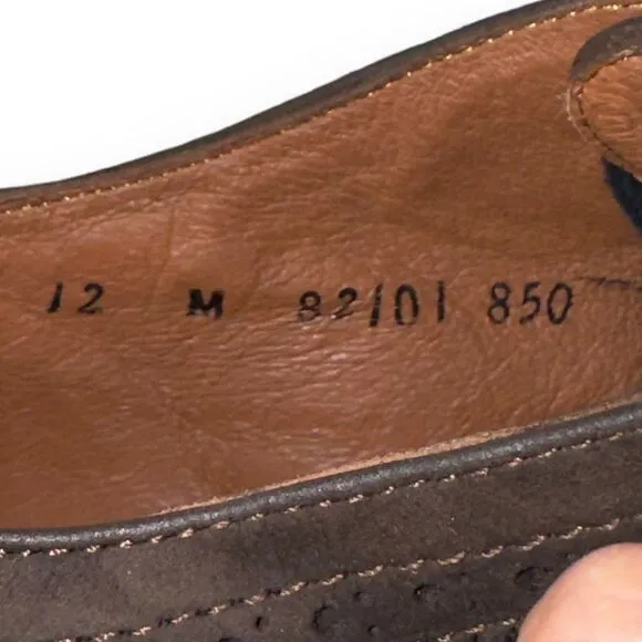 J.D. Fisk Classic Leather Wingtip Casual Oxfords Brown Men's 12M