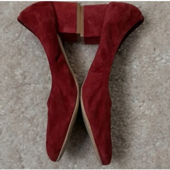 JEFFERY CAMPBELL Maroon Stretch Round Toe  Block Heels Size 10