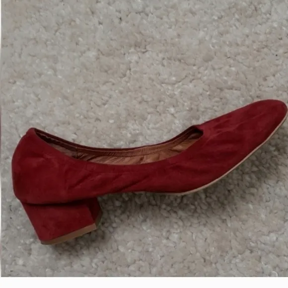 JEFFERY CAMPBELL Maroon Stretch Round Toe  Block Heels Size 10