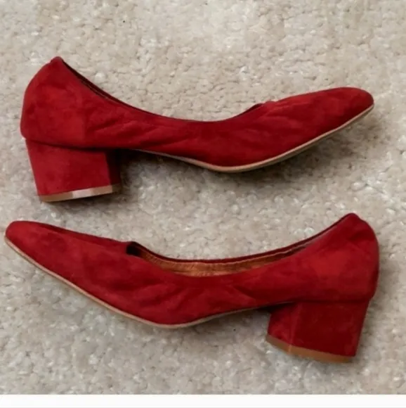 JEFFERY CAMPBELL Maroon Stretch Round Toe  Block Heels Size 10