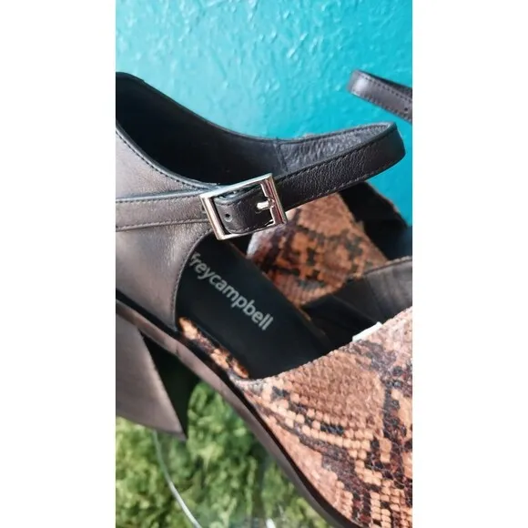 Jeffrey Campbell Audrey Mary Jane Heels Snake Size US 7