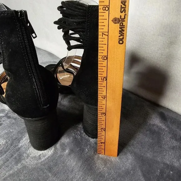 Jeffrey Campbell Despina Black Suede Block Heels