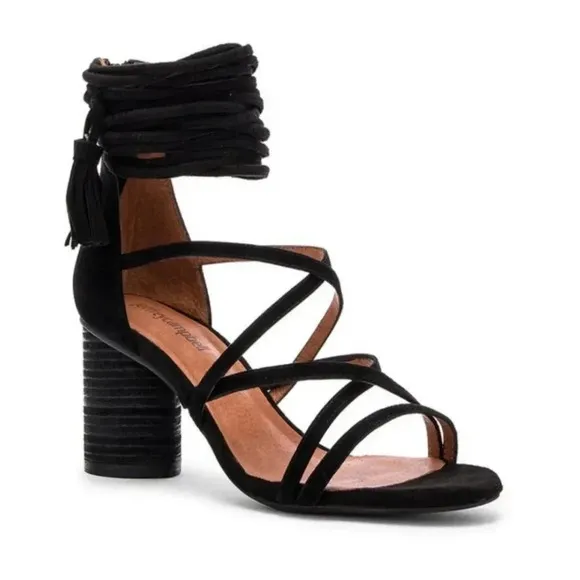 Jeffrey Campbell Despina Black Suede Block Heels
