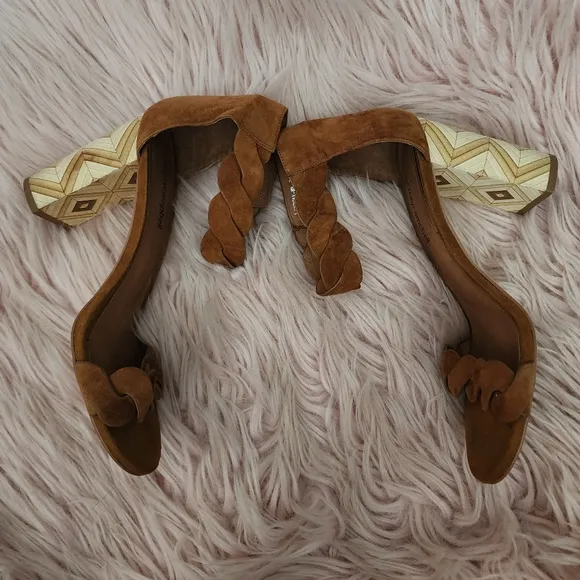 Jeffrey Campbell Lindsay geometric block heels sz 7.5