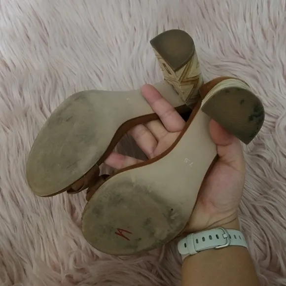 Jeffrey Campbell Lindsay geometric block heels sz 7.5