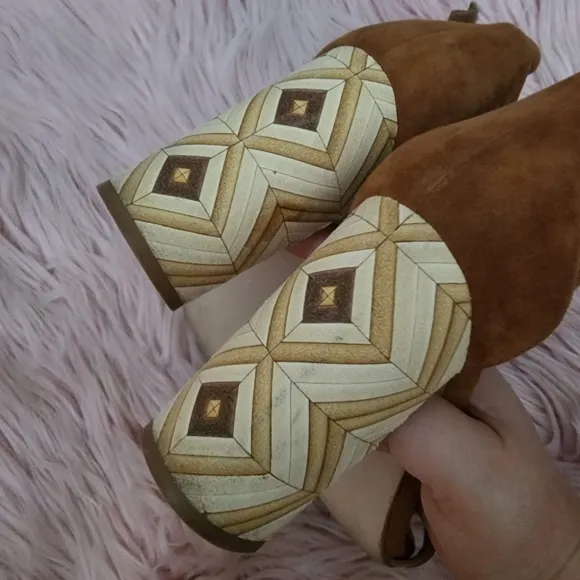 Jeffrey Campbell Lindsay geometric block heels sz 7.5