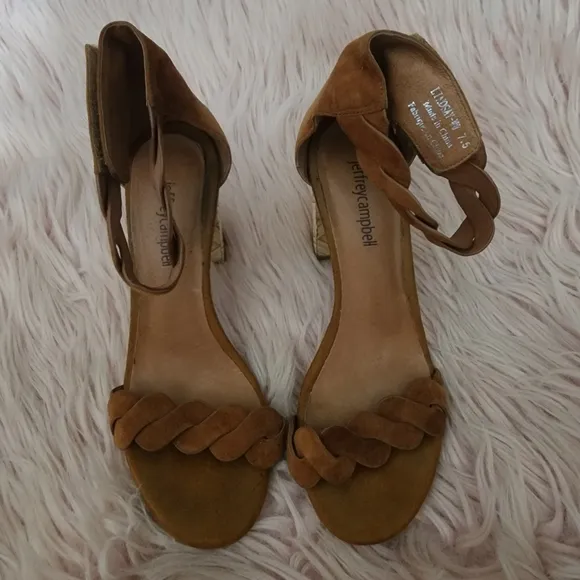 Jeffrey Campbell Lindsay geometric block heels sz 7.5