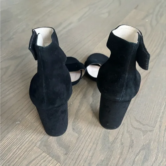 Jeffrey Campbell Lindsay Women’s Size 9 High Heels Black Suede Block Ankle Strap