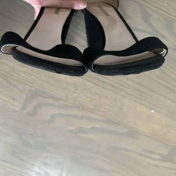 Jeffrey Campbell Lindsay Women’s Size 9 High Heels Black Suede Block Ankle Strap