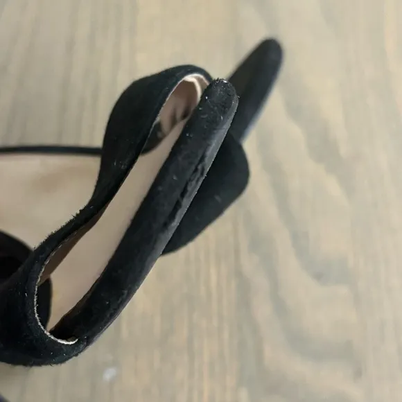 Jeffrey Campbell Lindsay Women’s Size 9 High Heels Black Suede Block Ankle Strap