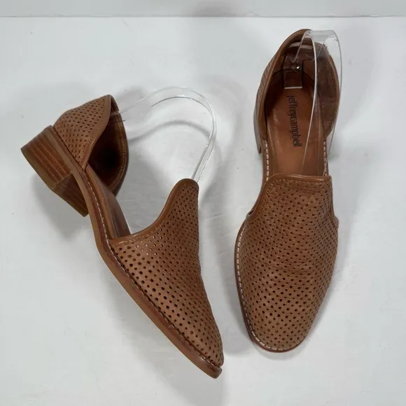 Jeffrey Campbell Open Punch D’Orsay Oxfords Brown Leather Women Size 7.5