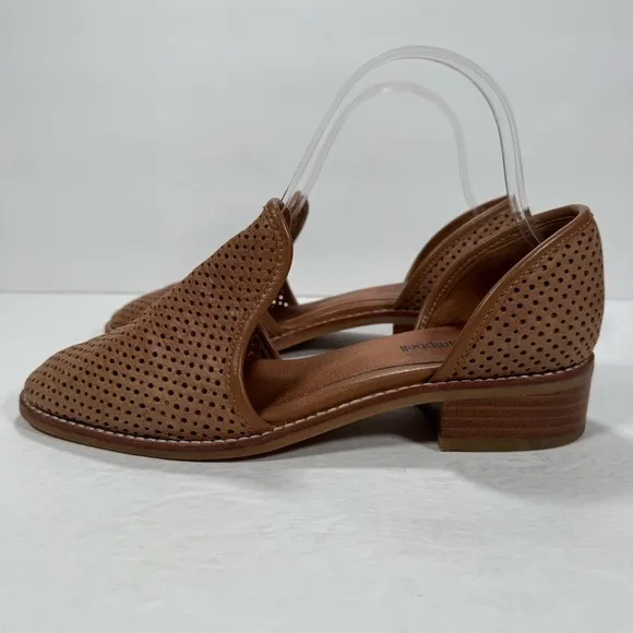 Jeffrey Campbell Open Punch D’Orsay Oxfords Brown Leather Women Size 7.5