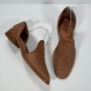 Jeffrey Campbell Open Punch D’Orsay Oxfords Brown Leather Women Size 7.5