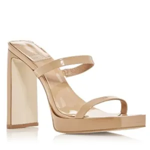JEFFREY CAMPBELL Patent Leather Hustler Open Toe Heels