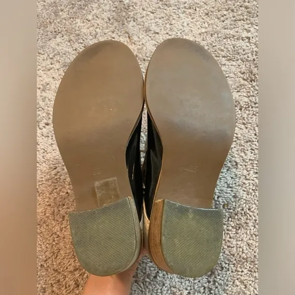 Jeffrey Campbell Retro Vintage Inspired Patent Leather Oxford Heels Black 6.5