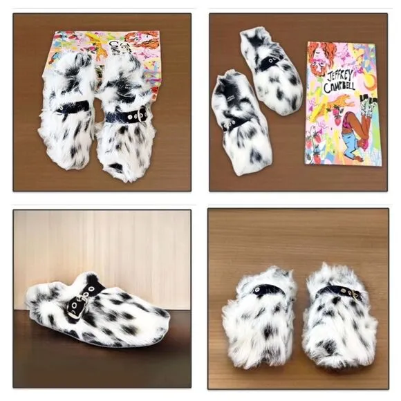 Jeffrey Campbell RIxathome Faux-Fur Mule Slides
