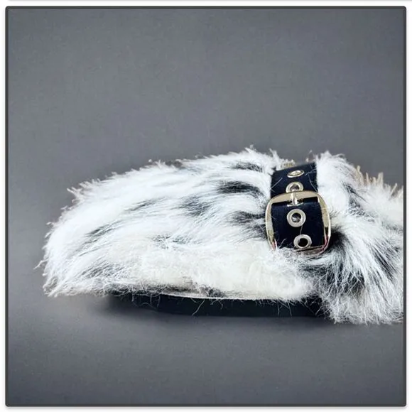 Jeffrey Campbell RIxathome Faux-Fur Mule Slides