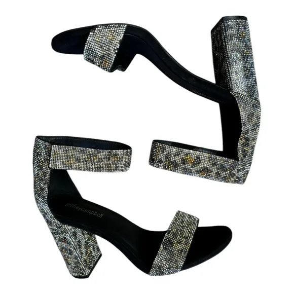 Jeffrey Campbell x Free People Lindsay Printed Sparkle And Shine Heels size 8
