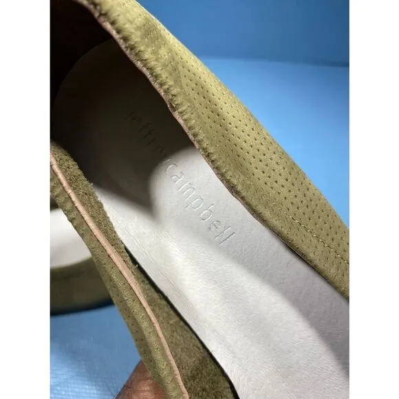 Jeffrey Campbell Light Green Suede Slip On Block Pump Heels Women's 8