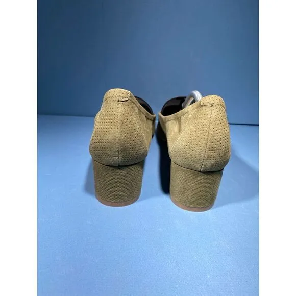 Jeffrey Campbell Light Green Suede Slip On Block Pump Heels Women's 8