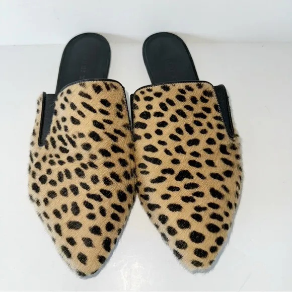 Jenni Kayne Pony Hair Cheetah Mules Sz 37 &amp; 40 Leopard Slides MobWife Y2K