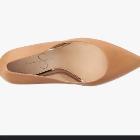 Jessica Simpson Block Heel Soft Leather Camel Color Pumps Heels NEW Sz 10
