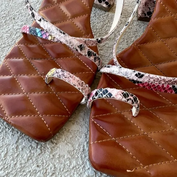 Jessica Simpson Zofia Sandal Snake Print Heels Size 7.5