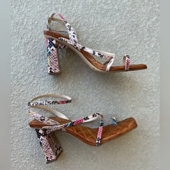 Jessica Simpson Zofia Sandal Snake Print Heels Size 7.5