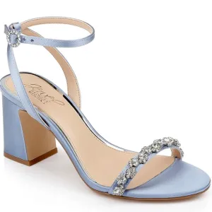 Jewel Badgley Mischka Alyna Bejeweled Block Heel Size 8