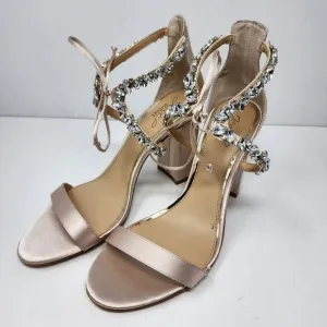 Jewel by Badgley Mischka Women's Heeled Sandal Light Peach, Women's Size 10