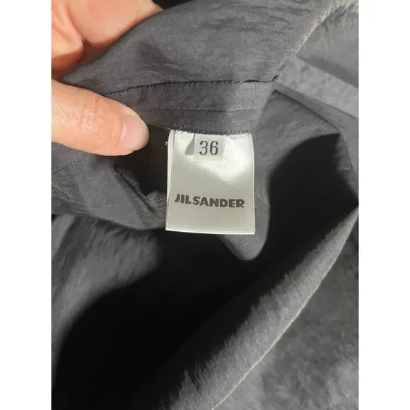 Jil Sander Italian Black pencil Skirt Cotton Bleed Size 36 Minimal Luxe