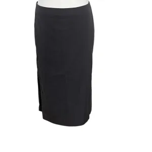 Jil Sander Italian Black pencil Skirt Cotton Bleed Size 36 Minimal Luxe